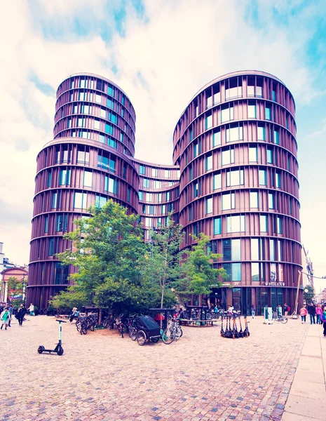덴마크 코펜하겐 가르드 베르크 가설계 타워스 2019 덴마크 코펜하겐에 볼리를 — 스톡 사진