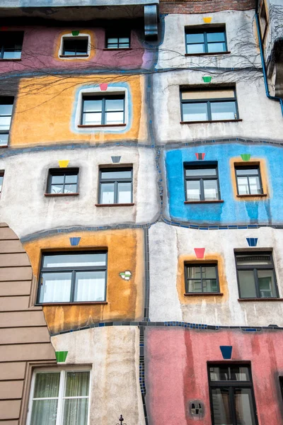 Detail Van Hundertwasser House Wenen Oostenrijk — Stockfoto
