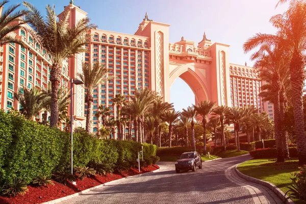 Ντουμπάι Ηνωμένα Αραβικά Εμιράτα Φεβρουαρίου 2021 Διάσημο Ξενοδοχείο Atlantis Palm — Φωτογραφία Αρχείου