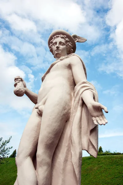 Image Abstraite Ancienne Statue Dieu Hermès Mercure Personnification Succès Prospérité — Photo