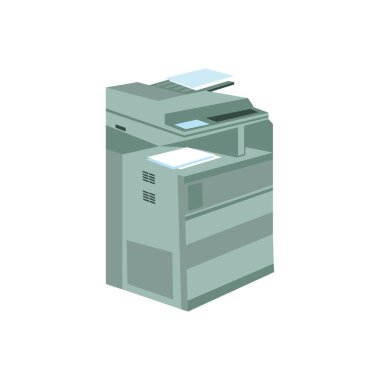 A copier. A copy machine. Graphic design in a flat style. clipart