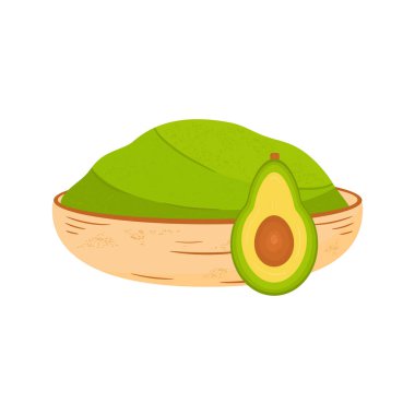 Guacamole. Kâsede avokado sosu. Meksika yemeği