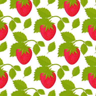 Çileklerle kusursuz desen.