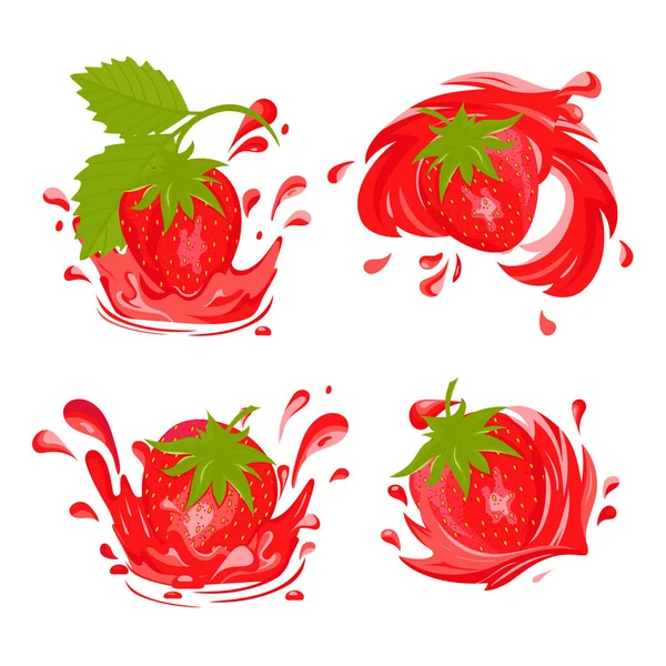 Çilek suyu. Taze meyveler. Püskürt, iç. 