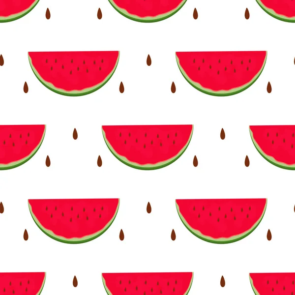 Watermelon Juicy Slices Seamless — Image vectorielle