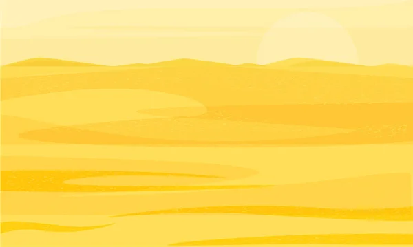 Safari Hermoso Paisaje Con Arena Sol Fondo Vectorial — Vector de stock