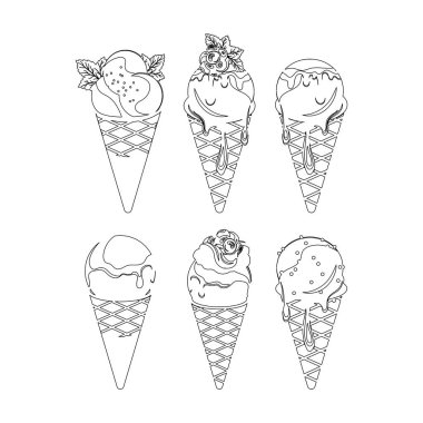 - Dondurma. Hazır ol. Beyaz arka planda siyah bir çizgi. Logo, simge.