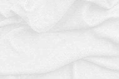 Beyaz kumaş kumaş dokusu yumuşak dalgalarla soyut arkaplan