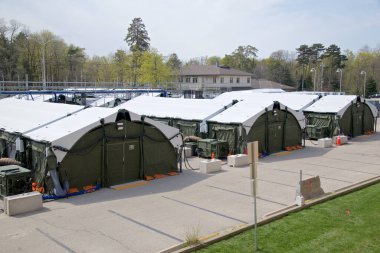 Toronto, Ontario, Kanada - 27 Nisan 2021: Sunnybrook Mobil Sağlık Birimi (MHU) 