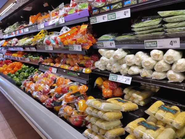 Selezione Verdure Sono Stati Visualizzati Sul Supermercato Locale Della Zona — Foto Stock