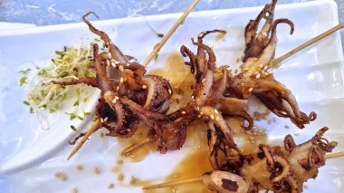 Chinese style BBQ octopus with soy sauce