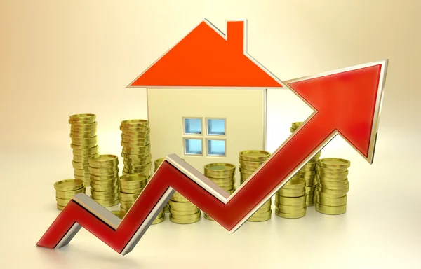 Rising real estate prices — Stock Photo, Image