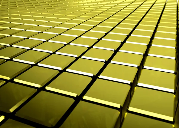 Brilhante abstrato fundo dourado de cubos — Fotografia de Stock