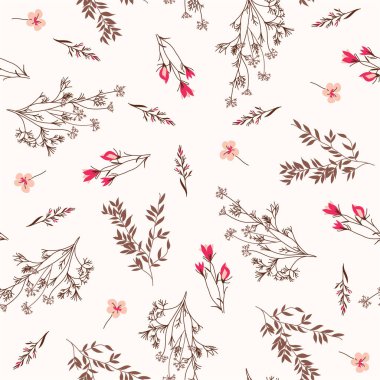 Kusursuz bir çiçek vektör geçmişi var. Beyaz arkaplanda çiçek deseni