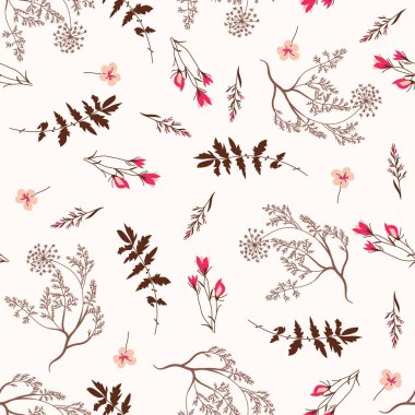 Kusursuz bir çiçek vektör geçmişi var. Beyaz arkaplanda çiçek deseni