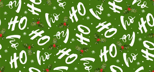 Hohoho Nahtloses Muster Zum Einwickeln Von Weihnachtsgeschenken Stoff Und Papier lizenzfreie Stockvektoren