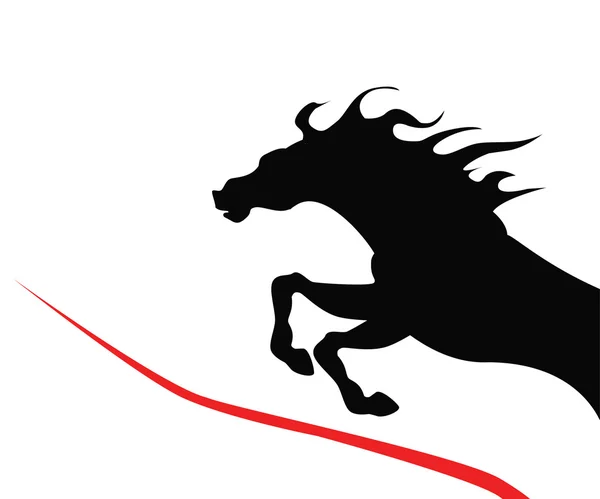 Silueta skákání koní — Stockový vektor