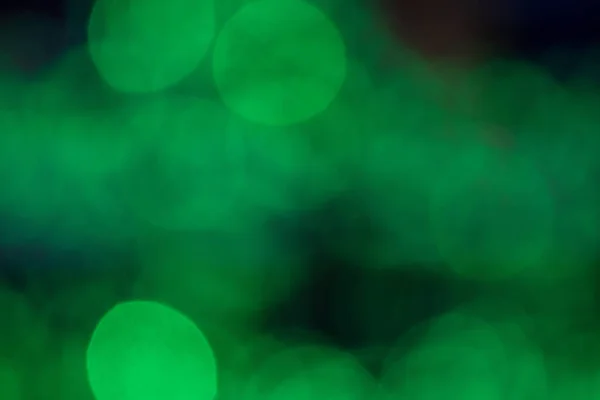 Green lights blurry, abstract photo background. blurry green bokeh light outdoor — Stock Photo, Image