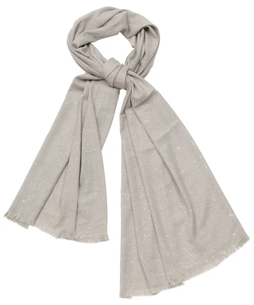 Foulard gris sur fond blanc — Photo