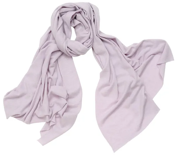 Foulard lilas sur fond blanc — Photo