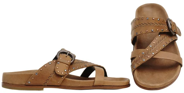 Kahverengi erkek sandalet — Stok fotoğraf