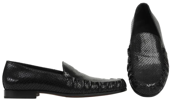Zwarte mannelijke schoenen — Stockfoto