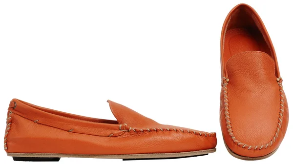 Pomarańczowe buty męskie — Zdjęcie stockowe