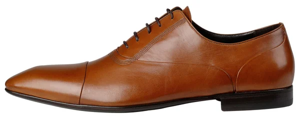 Chaussures pour hommes marron avec lacet Images De Stock Libres De Droits