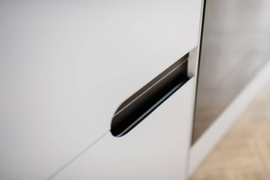 Yeni mutfakta beyaz, modern faade.