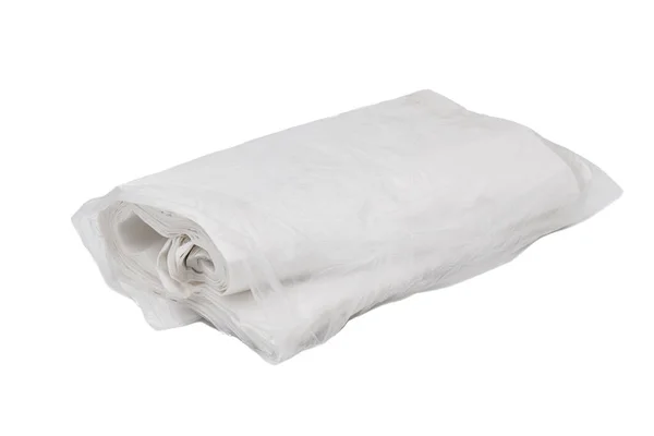 Imballaggio Palline Cellophane Bianco Uno Sfondo Bianco — Foto Stock