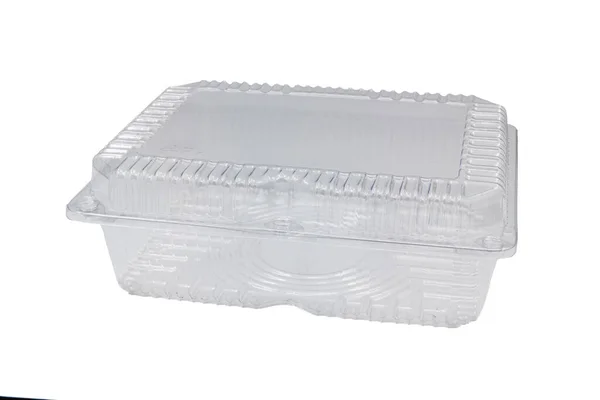 Embalagem Plástico Para Restaurantes Cafés Sobre Fundo Branco — Fotografia de Stock
