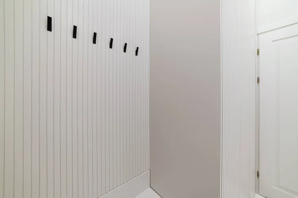 New White Home Interior White Wood Wall Stripes — Stock Photo, Image