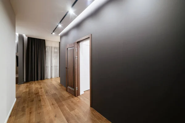Interieur Van Een Huis Met Zwarte Muren — Stockfoto
