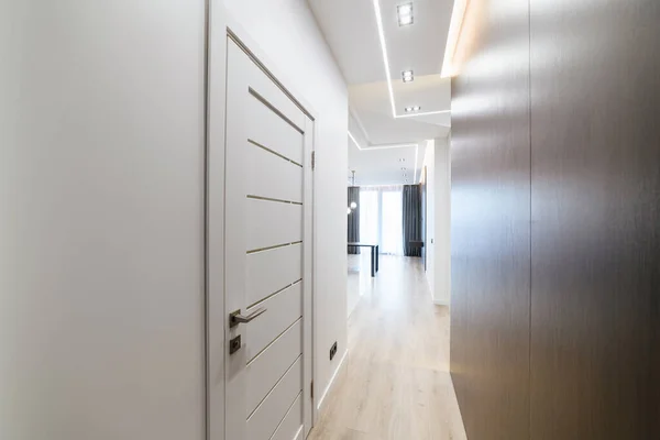 New Interior Corridor House Lights Doors — стоковое фото