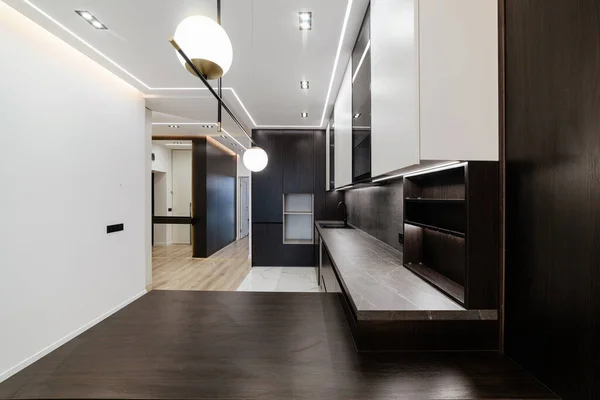 Bright Interior New Kitchen House Design — стоковое фото