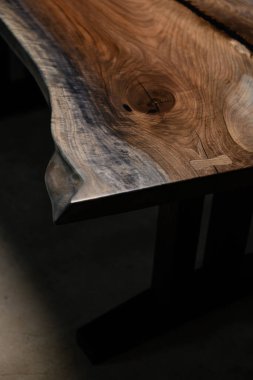 Kanada akçaağaç türünün doğal ahşabından ahşap masa dokusu