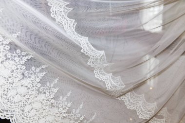 expensive tulle for the windows of the interior of the house