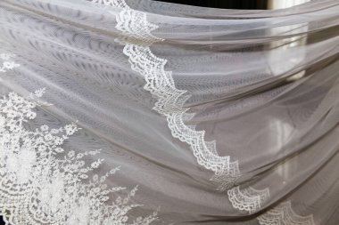 expensive tulle for the windows of the interior of the house