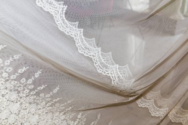 expensive tulle for the windows of the interior of the house