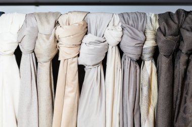 Various expensive curtains for the interior of the house