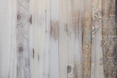 expensive tulle for the windows of the interior of the house