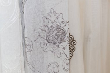 expensive tulle for the windows of the interior of the house