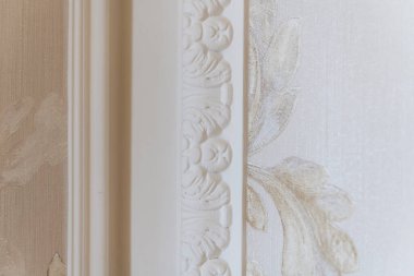 white decorative elements of home decoration. interior of the house