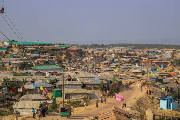 Werelds Grootste Humanitaire Reactie Vluchtelingenkampen Rohingya Balukhali Cox Bazar Bangladesh — Stockfoto