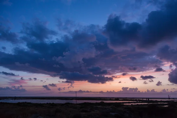 Twilight just after sunset near Caesarea Stock Photo
