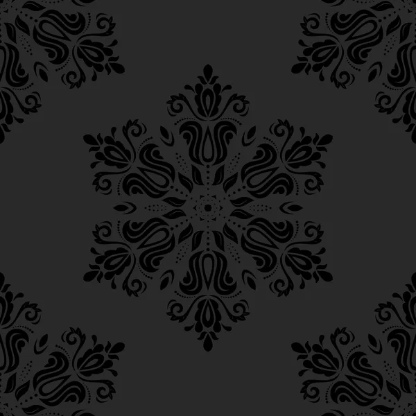 ダマスク織のシームレスなパターン。抽象的な背景 — ストックベクタ