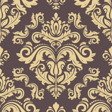 Arabesk ile Klasik Kusursuz Vektör Güzel Desen