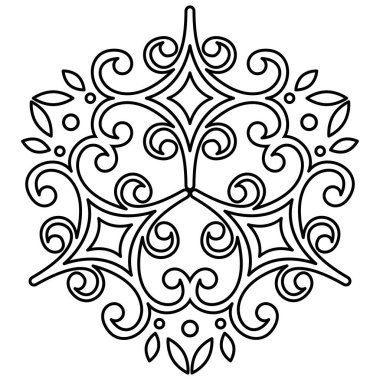 Çeşitli Arabesk 'lerle Klasik Vektör Güzel Desen