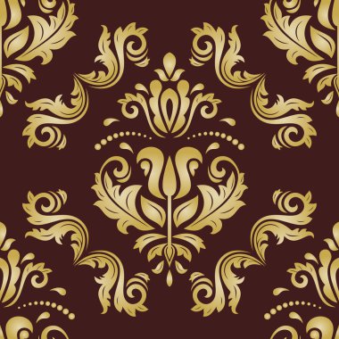 Arabesk ile Klasik Kusursuz Vektör Güzel Desen