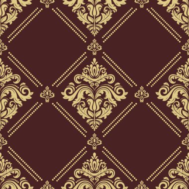 Arabesk ile Klasik Kusursuz Vektör Güzel Desen